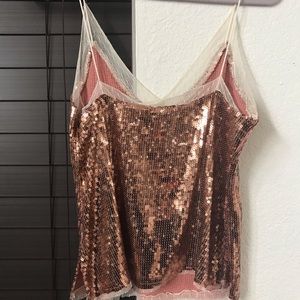 Shiny baby pink tank